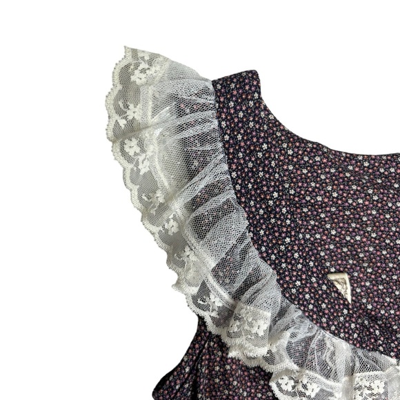 GUNNE SAX by Jessica Vintage Rare Purple Floral Prairie Dress Size 13 Sleeveless - Picture 4 of 15